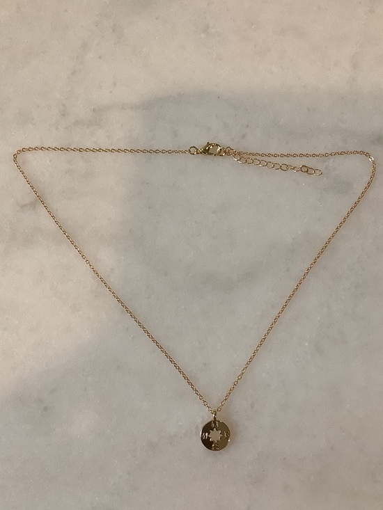 Jewelry Jewelry - Delicate Gold Tone “Going Places” Starburst Pendant Necklace, Brand New
